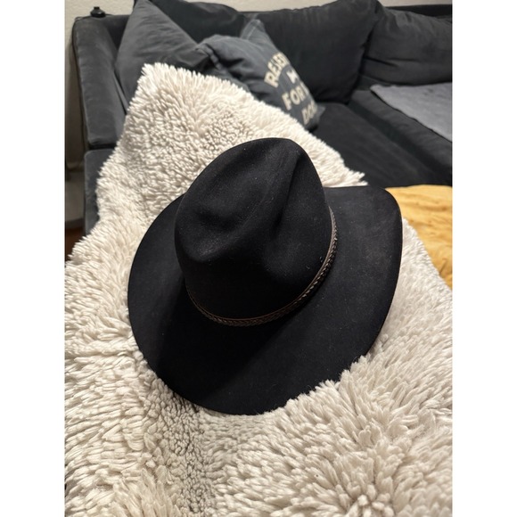 Akubra Other - Akubra Kiandra Australian Cowboy Outback Black Pure Fur Felt Hat Size 54